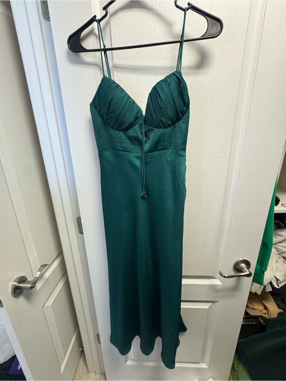 Hello Molly Teal Maxi Dress with Spaghetti Straps